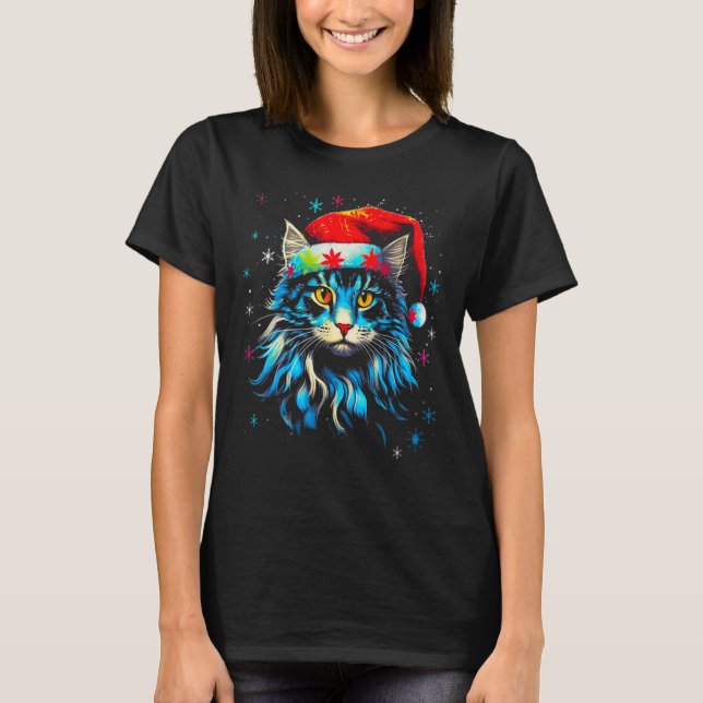 Camiseta Maine Coon Cat Natal (Frente)
