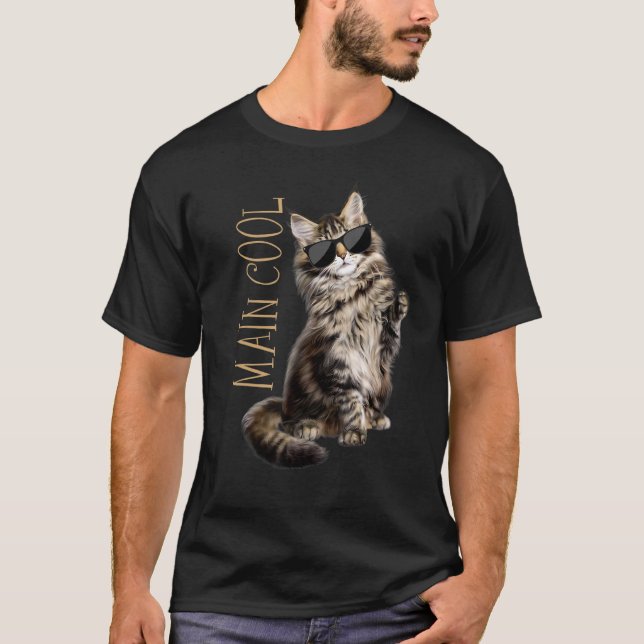 Camiseta Maine Coon Cat Principal Legal (Frente)