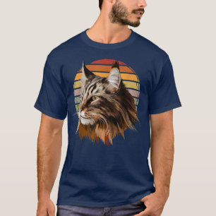 Camiseta Maine Coon Cat Vintage Retro