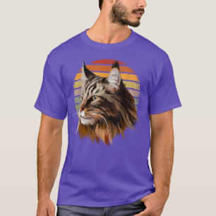 Camiseta Maine Coon Cat Vintage Retro