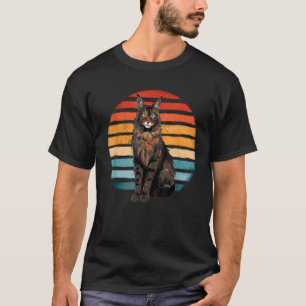 Camiseta Maine Coon Cat Vintage Sunset Retro Kitten