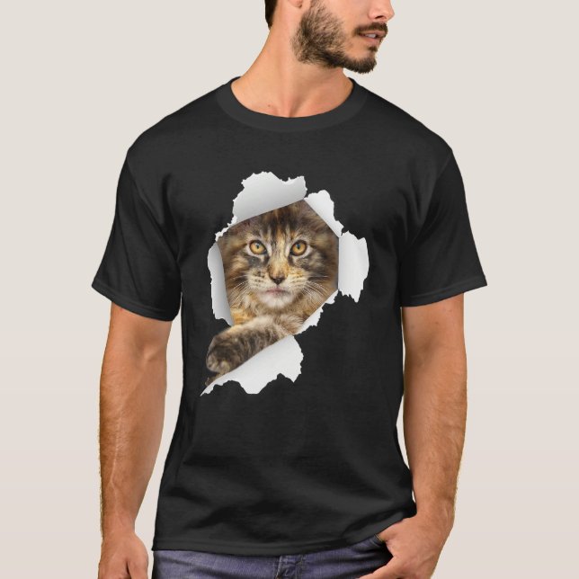 Camiseta Maine Coon Cats Kitten  Cute Cat  Cat (Frente)