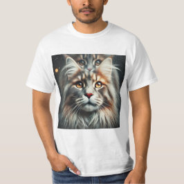 Camiseta Maine Coon: Elegancia en Doble Exposición