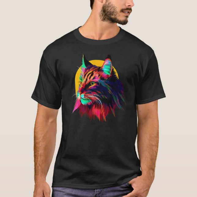 Camiseta Maine Coon Gorgee Pet Cat Kitten 1 (Frente)