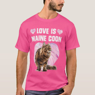 Camiseta Maine Coon Lovers AMOR É MAINE COON Cats Mãe