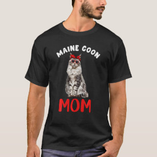 Camiseta Maine Coon Mãe Mãe Gata Proprietária Engraçado Gat