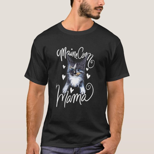 Camiseta Maine Coon Mama Dilute Calico (Frente)