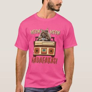 Camiseta Maine Coon MEOW MADAFAKAS! Engraçado Maine Coon