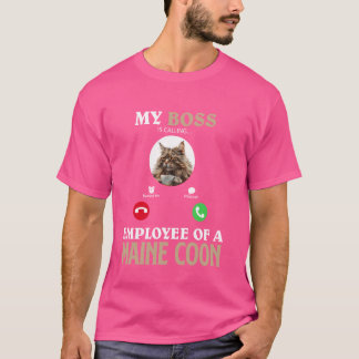 Camiseta Maine Coon, MEU EMPREGADO DE UM Gato DE VACA MÁTIC