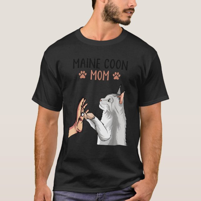 Camiseta Maine Coon Mom Cat Owner Lovers  (Frente)