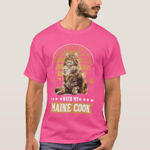 Camiseta Maine Coon, não posso ter planos com meu casulo.