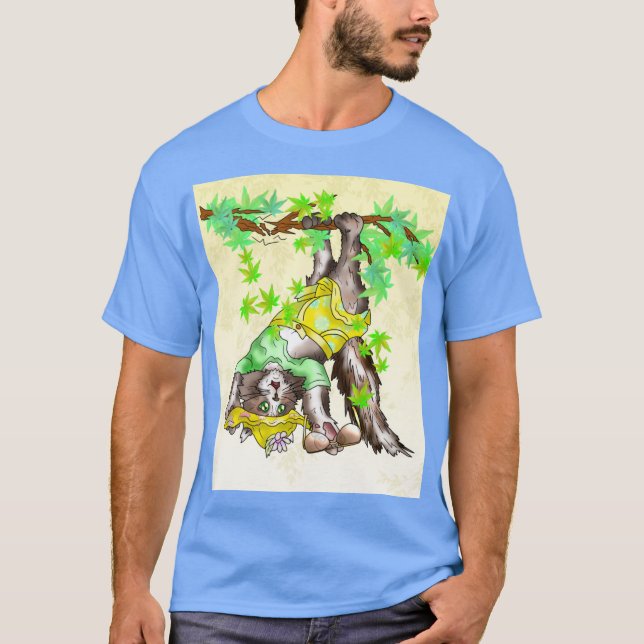 Camiseta maine coon no verão (Frente)