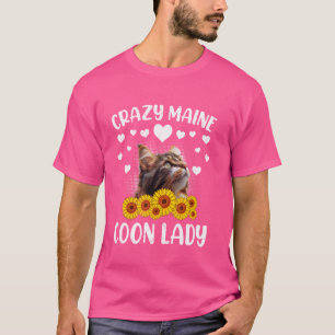 Camiseta Maine Coon Owner CRAZY MAINE COON LADY Mamãe