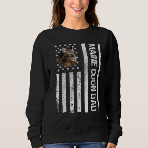 Camiseta Maine Coon Pai Americano Bandeira Funny Maine Coon