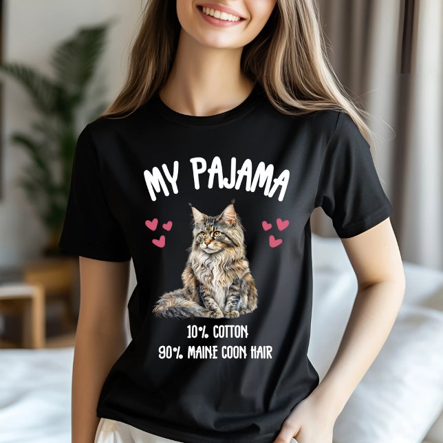 Camiseta Maine Coon Pajama Personalizado (Criador carregado)