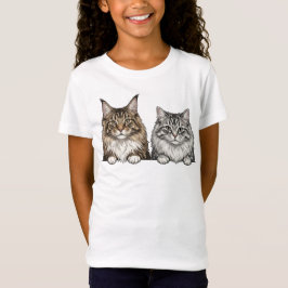 Camiseta Maine Coon & Silver Tabby para mães de gatos 