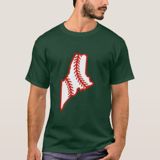 Camiseta Maine Estado de Pontos de Contorno