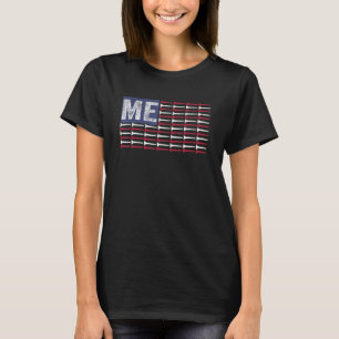 Camiseta Maine Home State Me American Flag Golf Patriótico