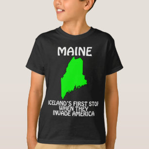 Camiseta Maine - Islândia para primeiramente quando invade