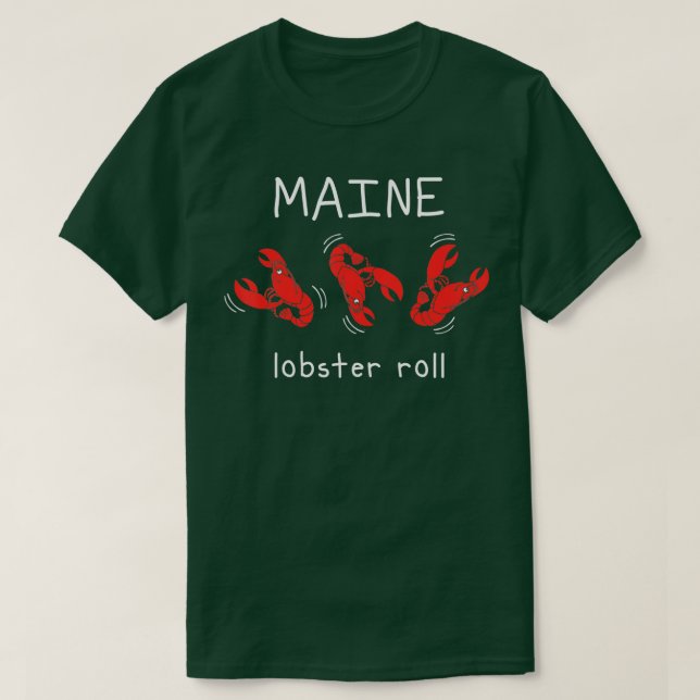 Camiseta Maine lobster Roll funny tumbling lobsters  (Frente do Design)