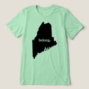 Camiseta Maine Map Belong, Orgulho Estatal