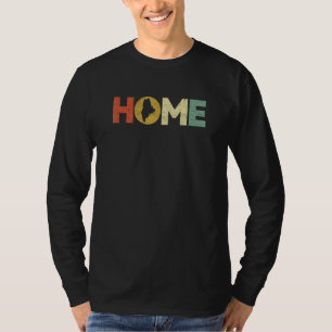Camiseta Maine Mapa do Estado Lembranças Antigas Maine
