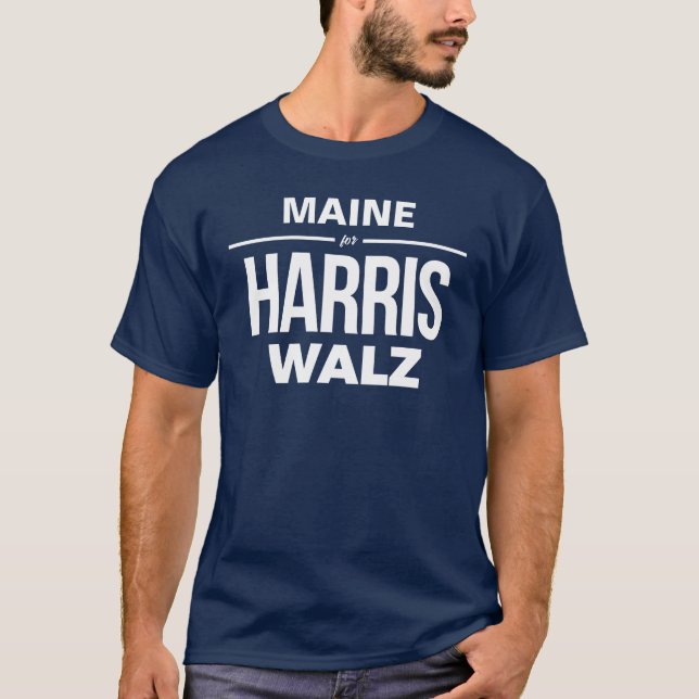 Camiseta Maine para Harris Walz (Frente)