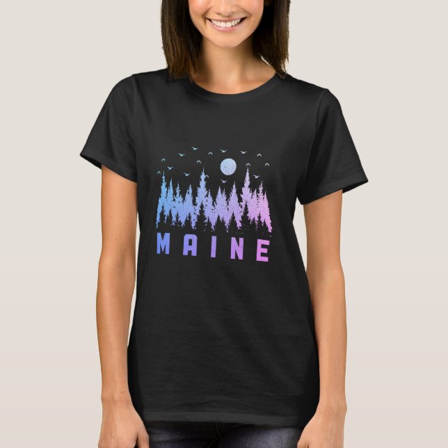 Camiseta Maine Pine Tree Pride State Nature Lover Forest Hi (Frente)