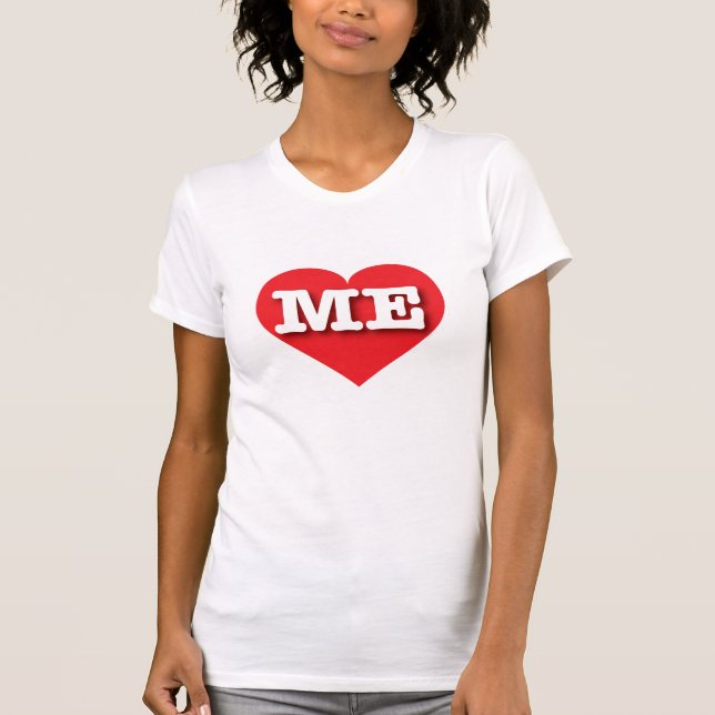 Camiseta Maine Red Heart - Eu me amo (Frente)