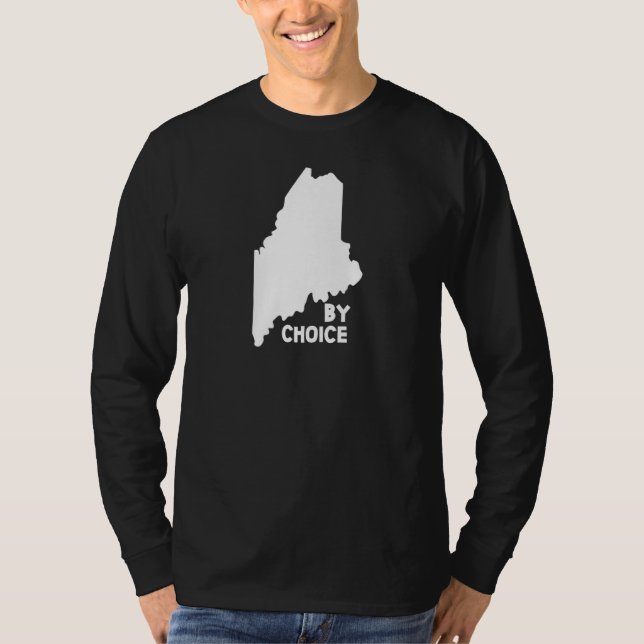Camiseta Maine State Us Map By Choice Down Páscoa (Frente)