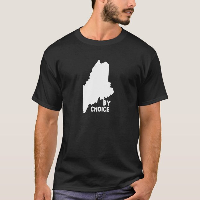 Camiseta Maine State Us Map By Choice Down Páscoa (Frente)