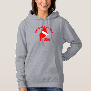 Camiseta Maineiac Divers Logotipo clássico Womens sweatshir