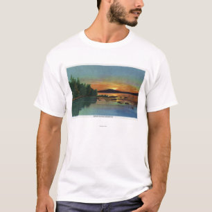 Camiseta MaineView de um por do sol na montanha calva