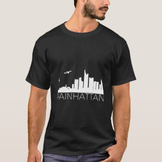 Camiseta Mainhattan Frankfurt Skyline Divertido Humor Engra