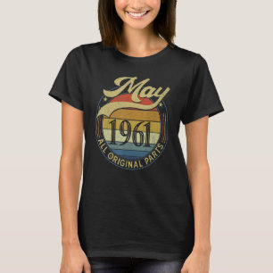 Camiseta Maio 1961 Todas As Partes Originais Vintage Aniver