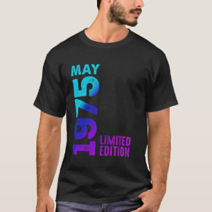 Camiseta Maio 1975 Ano 1975 Retro 1975 Edição Limitada Vint