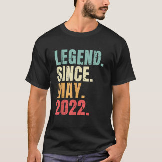 Camiseta Maio Aniversário de 2022 Legenda Desde 2022 Retro