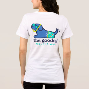 Camiseta Maiô com Estampa de Cachorro Azul da Dog Mom Waggi