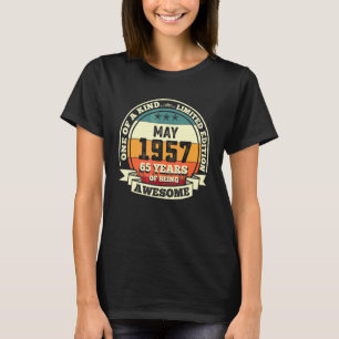 Camiseta Maio De 1957 65º Aniversário 65 Anos De Ser Incrív