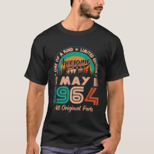 Camiseta Maio De 1964 Awis De Aniversário Desde Maio De 196
