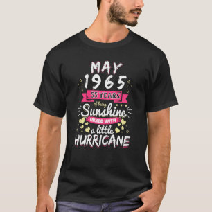 Camiseta Maio De 1965 Menina 55 Anos Sentindo Machucado Mis
