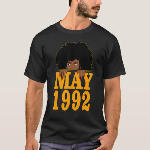 Camiseta Maio de 1992 Aniversário de 30 anos Mulheres Negra