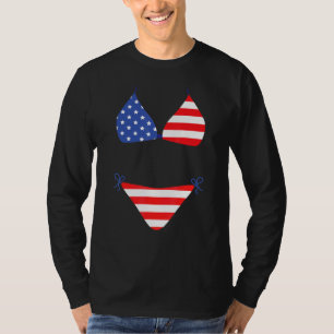 Camiseta Maiô de Cobre Biquíni 4 de Julho Bandeira American