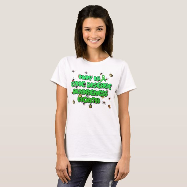 Camiseta Maio é o Mês de Conscientização da Doença (Frente Completa)