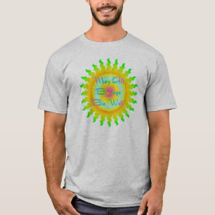 Camiseta Maio todos os seres sejam parte superior boa