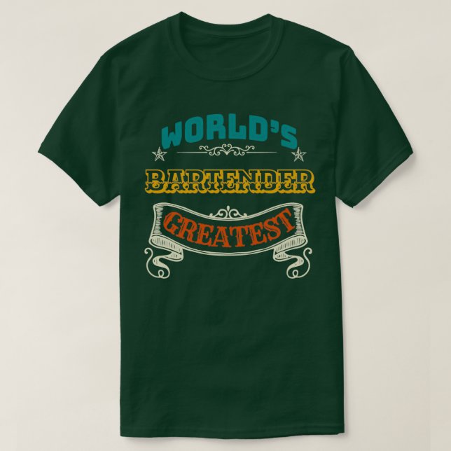 CAMISETA MAIOR BARTENDER DO MUNDO (Frente do Design)