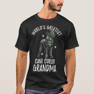 Camiseta Maior Cane Corso Vovó Engraçado Masti