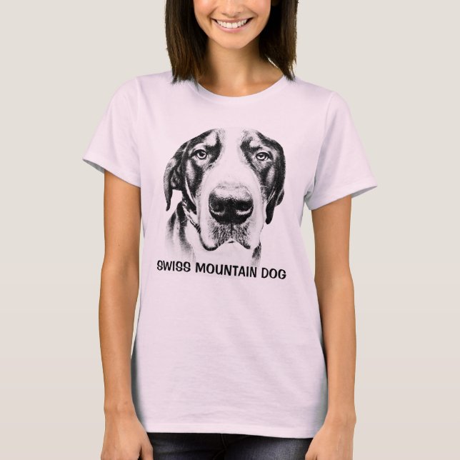 Camiseta Maior cão suíço da montanha (Frente)