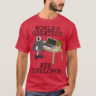 Camiseta Maior desenvolvedor de web aranha Engraçado