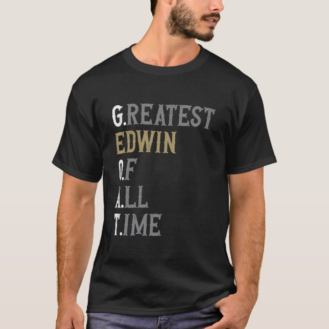Camiseta Maior Edwin de todos os tempos  GOAT  Edwin (Frente)